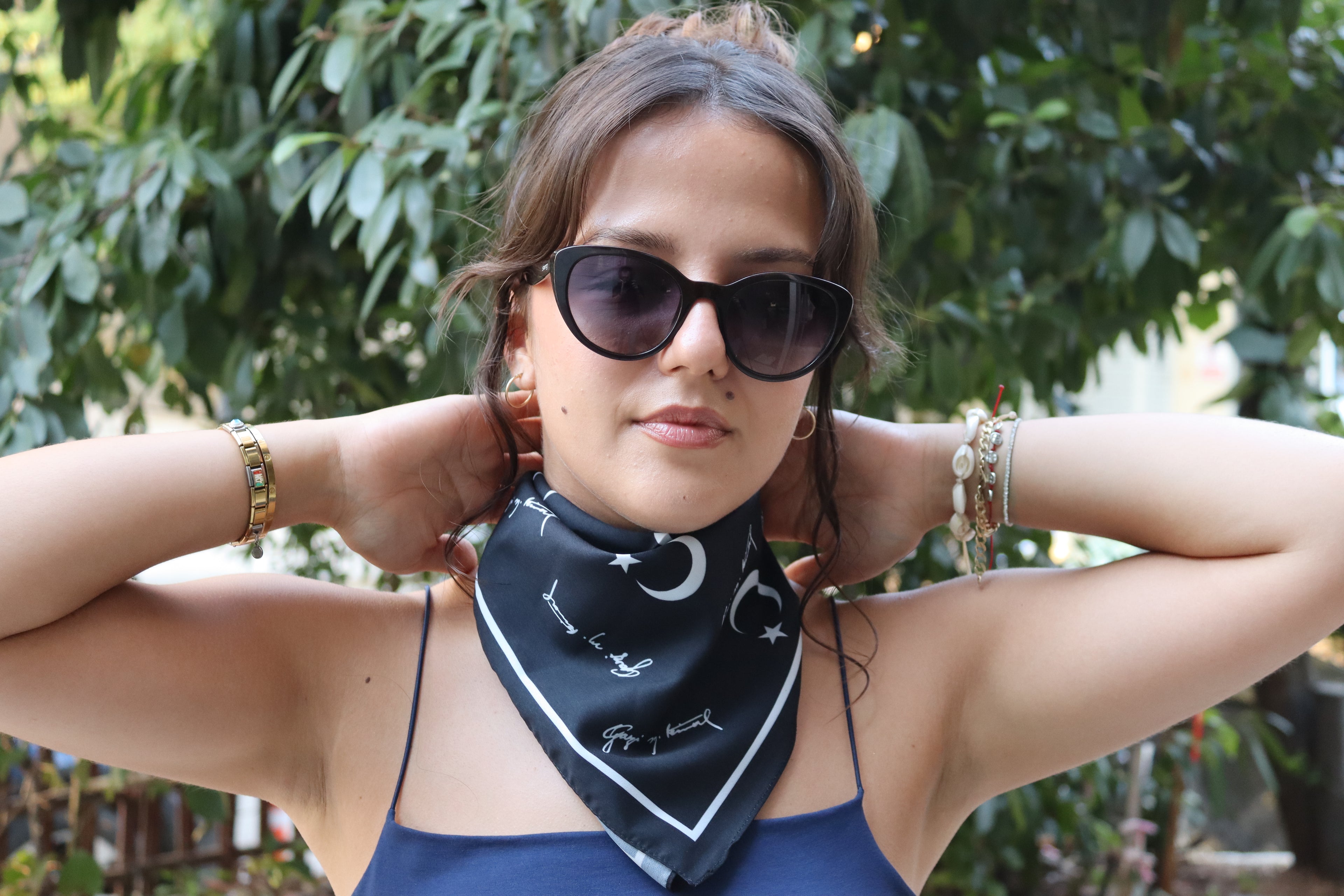 Ay Yıldız Desenli Bandana