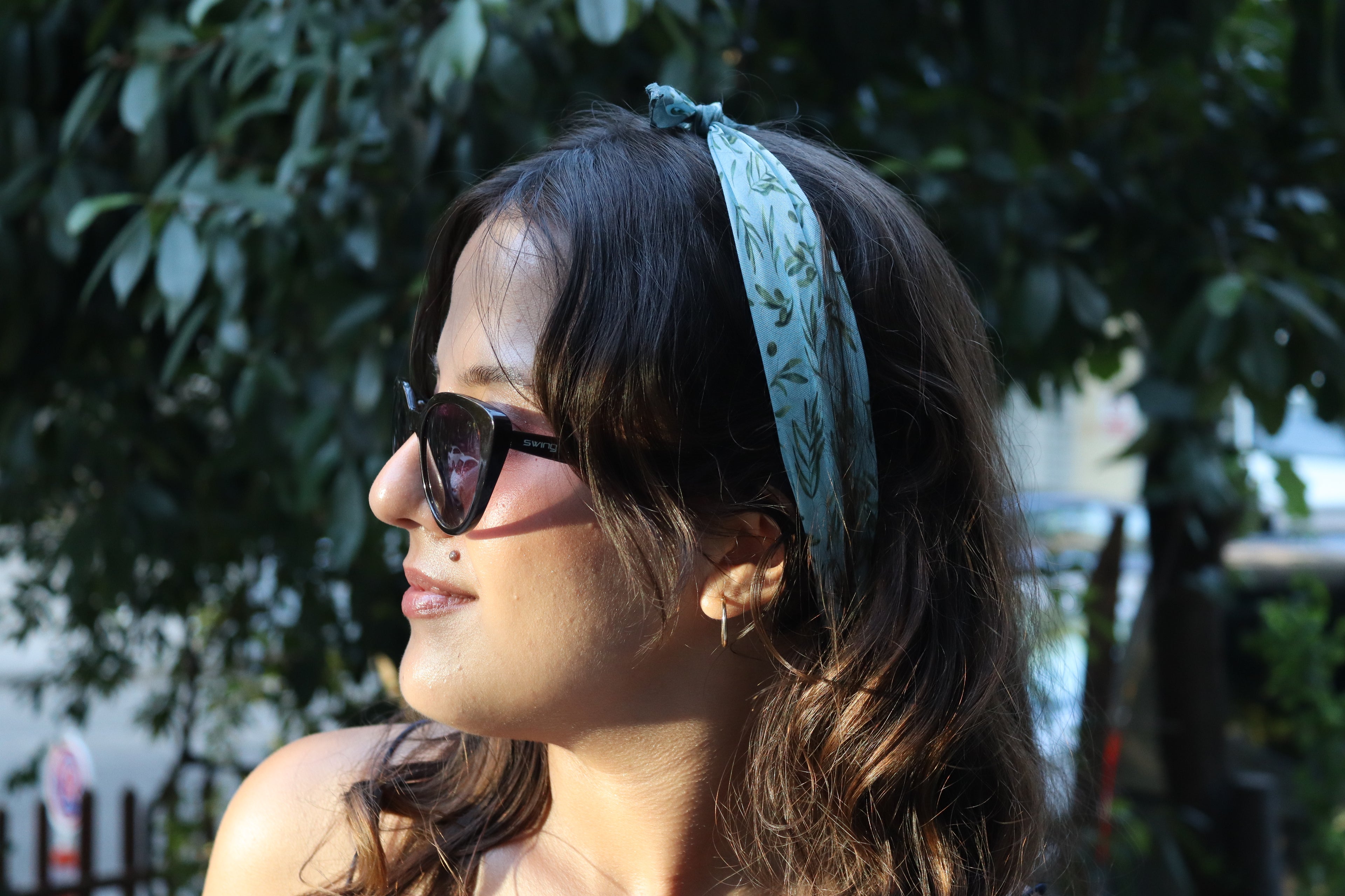 Bitki Desenli Bandana