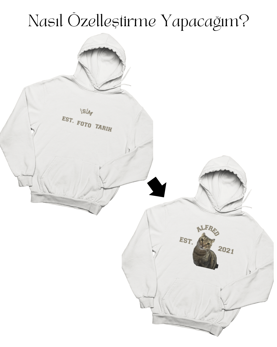 Özelleştirilebilir Evcil Hayvan Estimated Hoodie