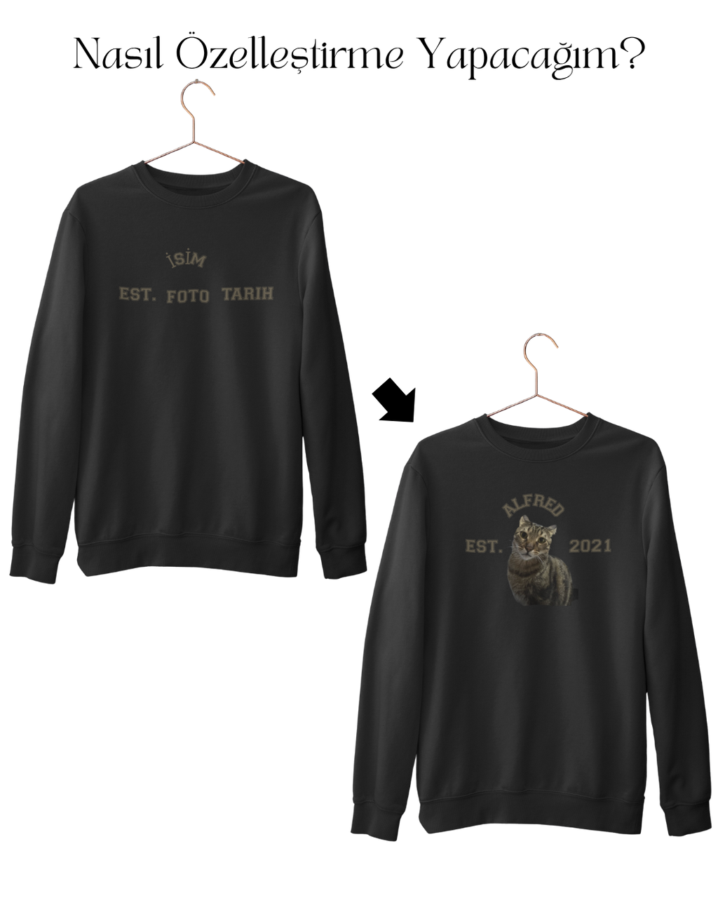 Özelleştirilebilir Evcil Hayvan Estimated Sweatshirt