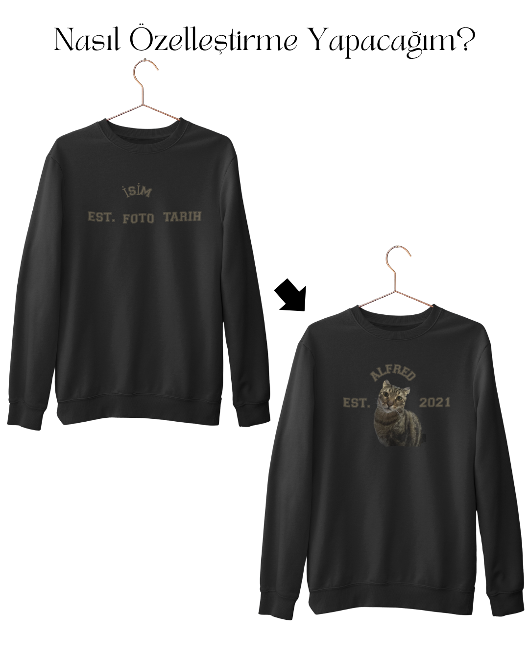 Özelleştirilebilir Evcil Hayvan Estimated Sweatshirt