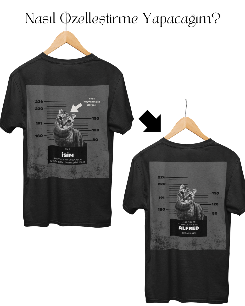 Özelleştirilebilir Evcil Hayvan Mugshot Çocuk Tişört/Sweatshirt/Hoodie