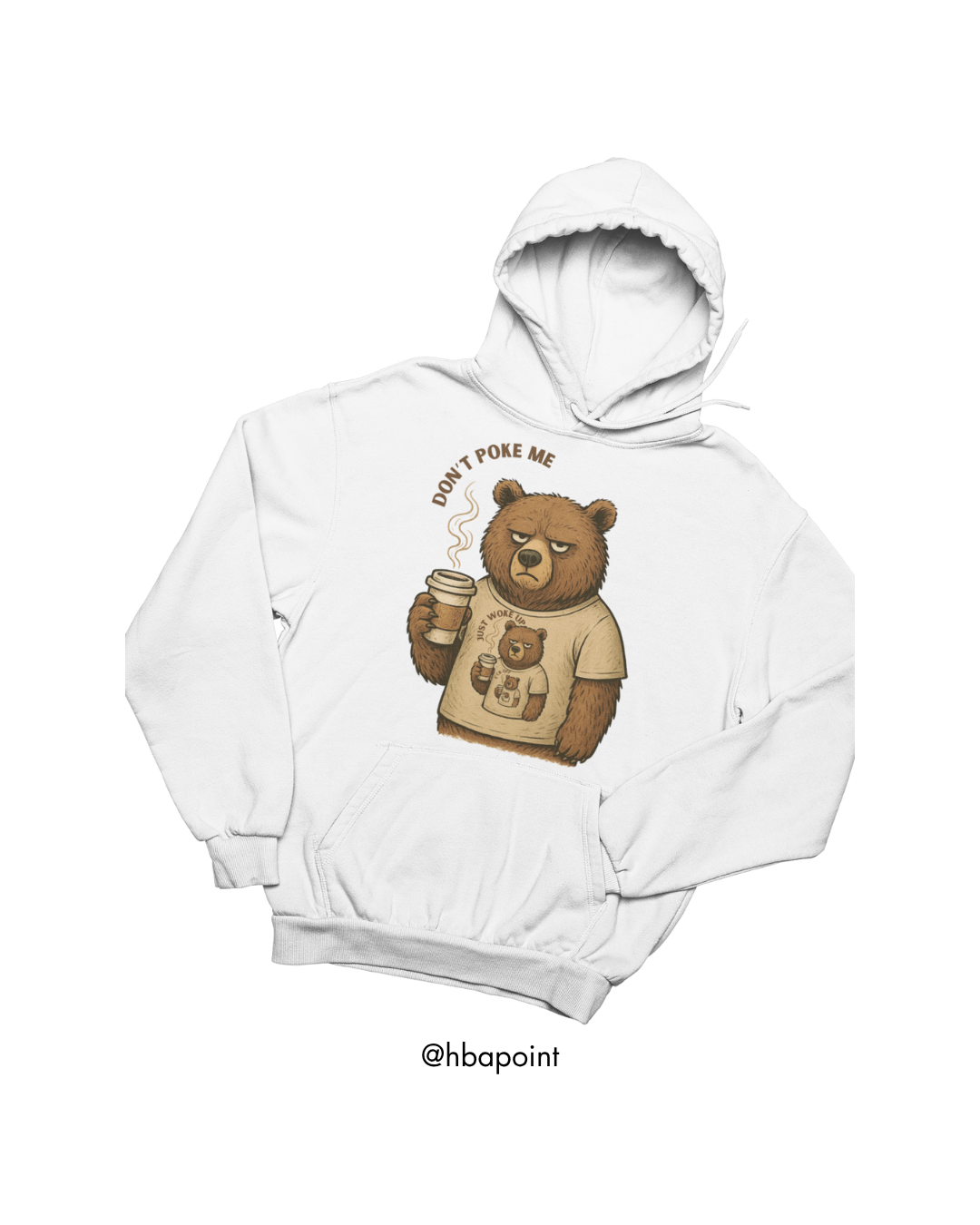 Kahve Seven Huysuz Ayı Hoodie