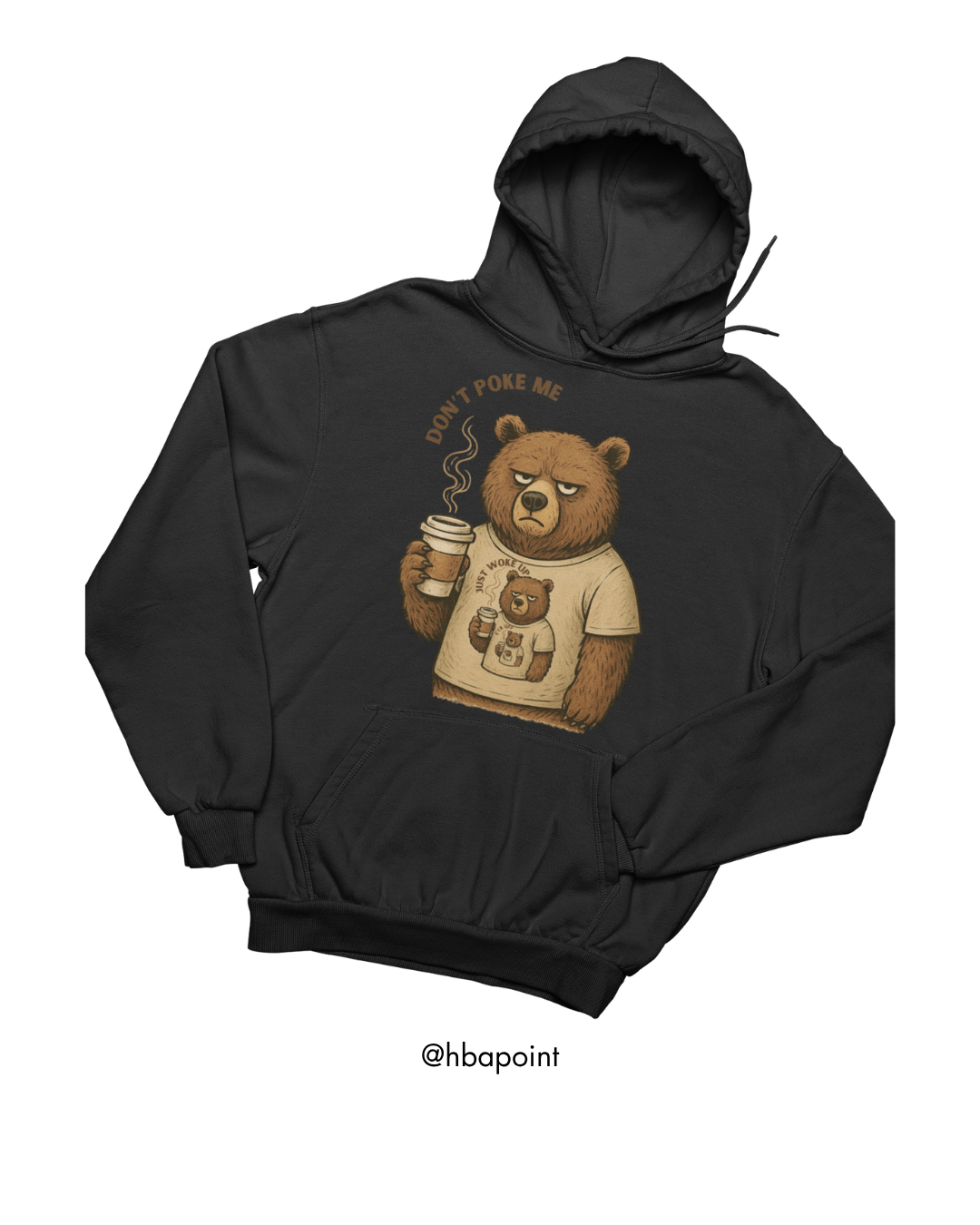 Kahve Seven Huysuz Ayı Hoodie