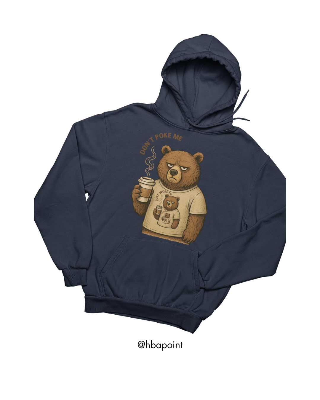 Kahve Seven Huysuz Ayı Hoodie