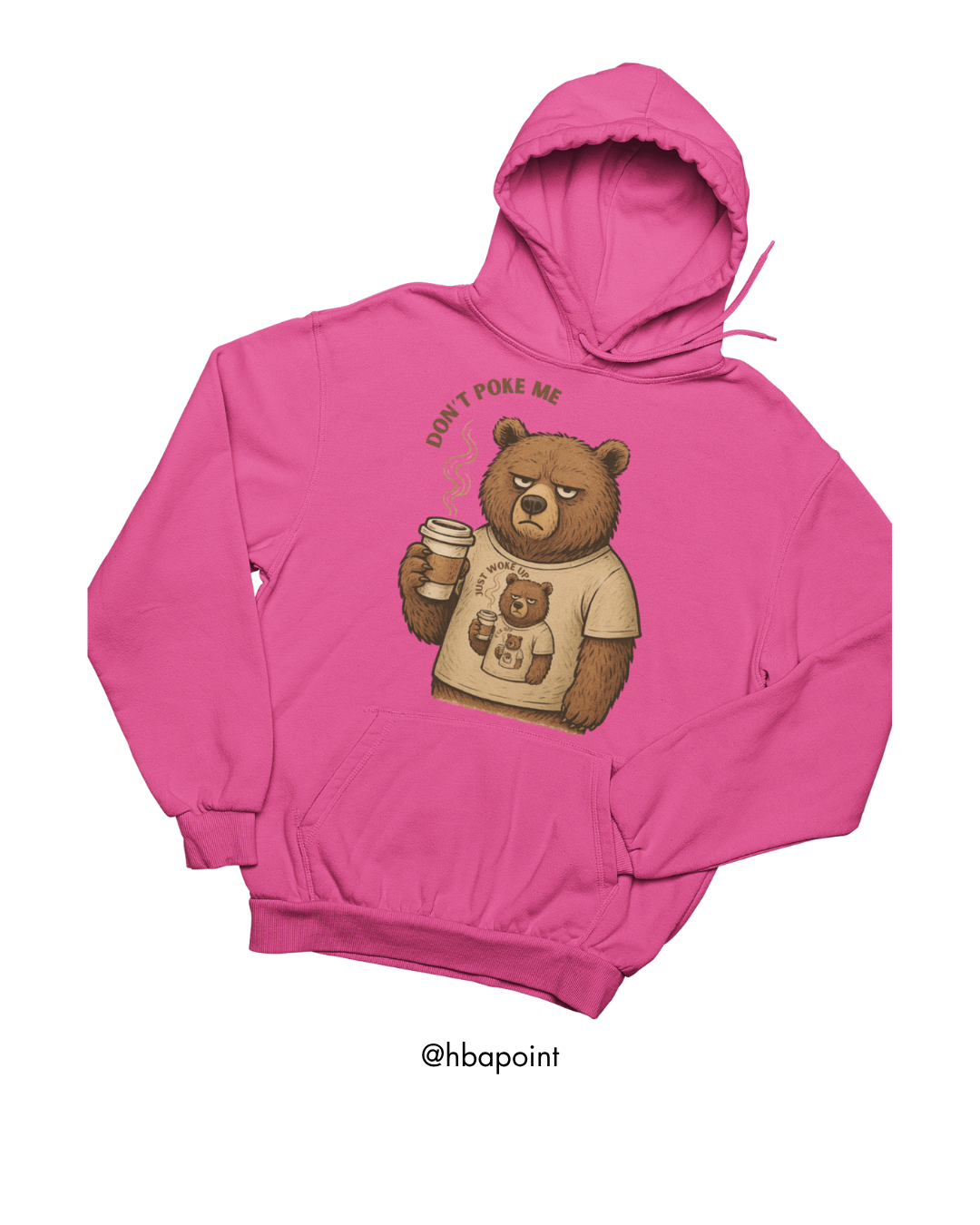 Kahve Seven Huysuz Ayı Hoodie