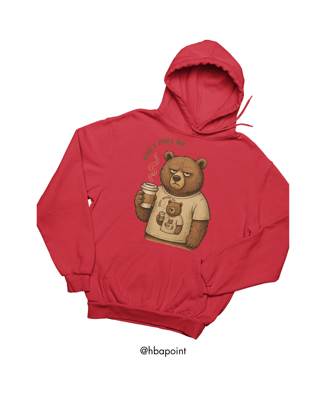 Kahve Seven Huysuz Ayı Hoodie