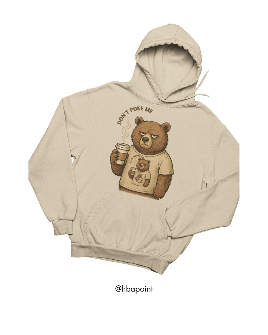 Kahve Seven Huysuz Ayı Hoodie