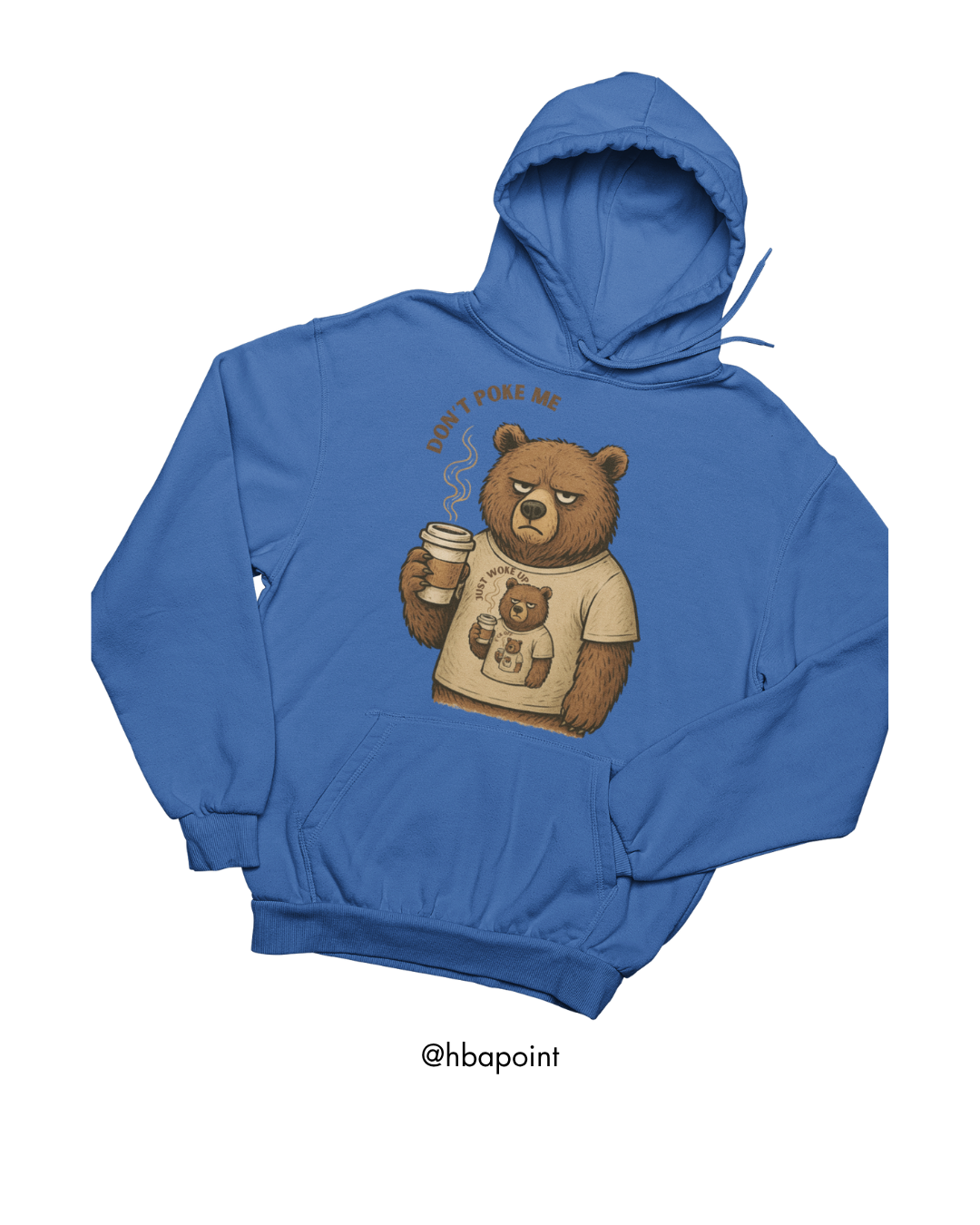 Kahve Seven Huysuz Ayı Hoodie