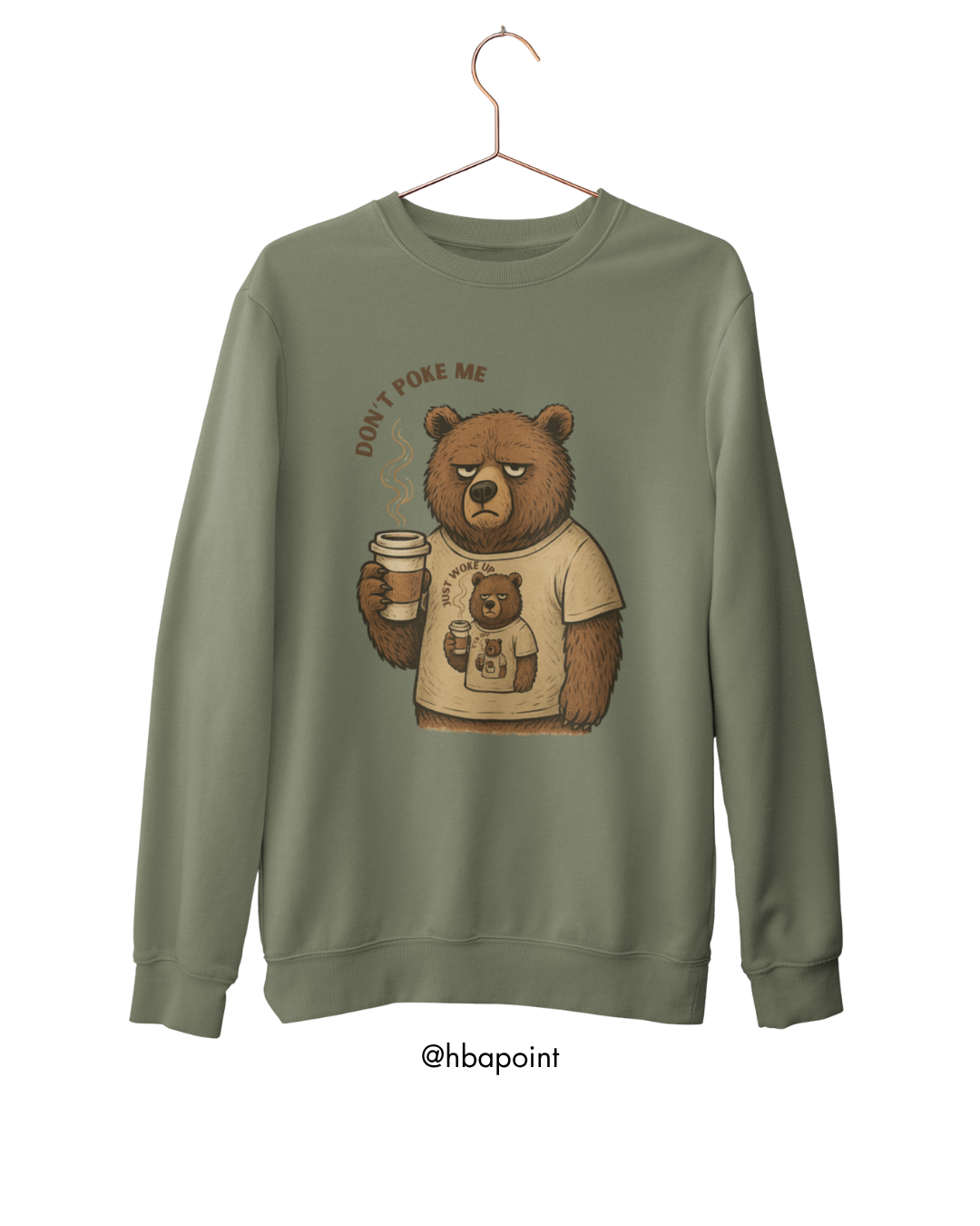 Kahve Seven Huysuz Ayı Sweatshirt