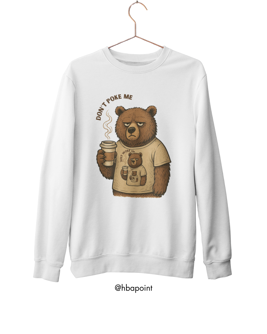 Kahve Seven Huysuz Ayı Sweatshirt