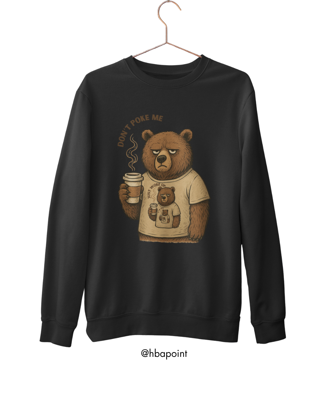 Kahve Seven Huysuz Ayı Sweatshirt