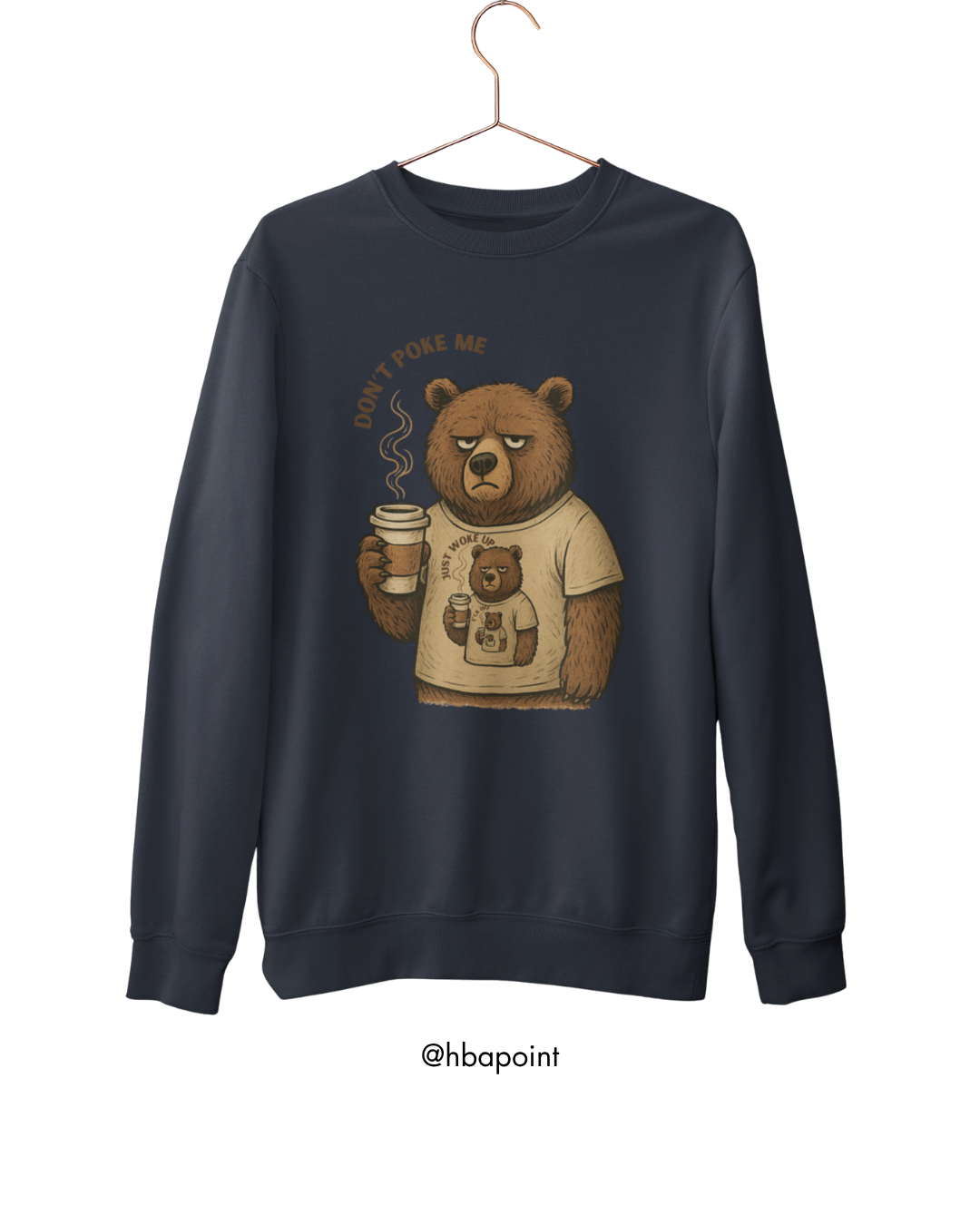 Kahve Seven Huysuz Ayı Sweatshirt