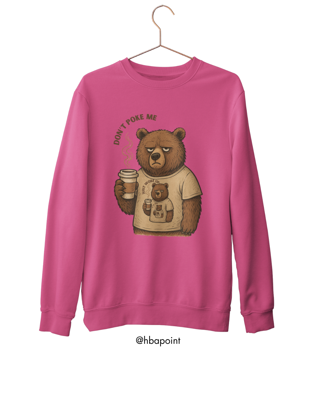 Kahve Seven Huysuz Ayı Sweatshirt