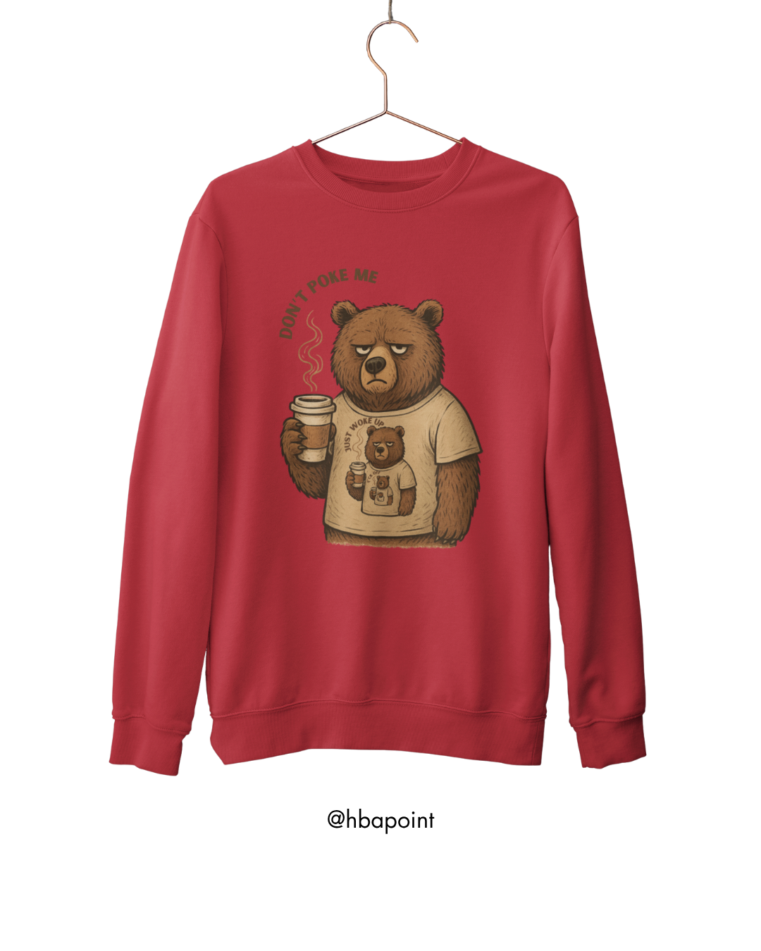 Kahve Seven Huysuz Ayı Sweatshirt