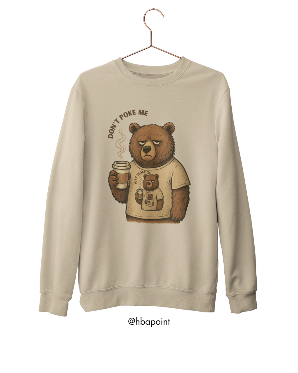 Kahve Seven Huysuz Ayı Sweatshirt