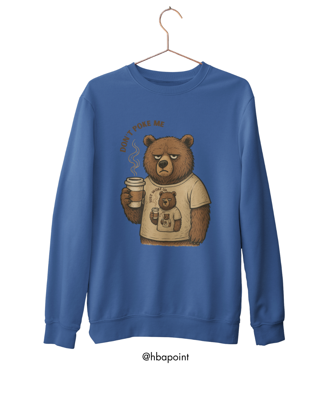 Kahve Seven Huysuz Ayı Sweatshirt