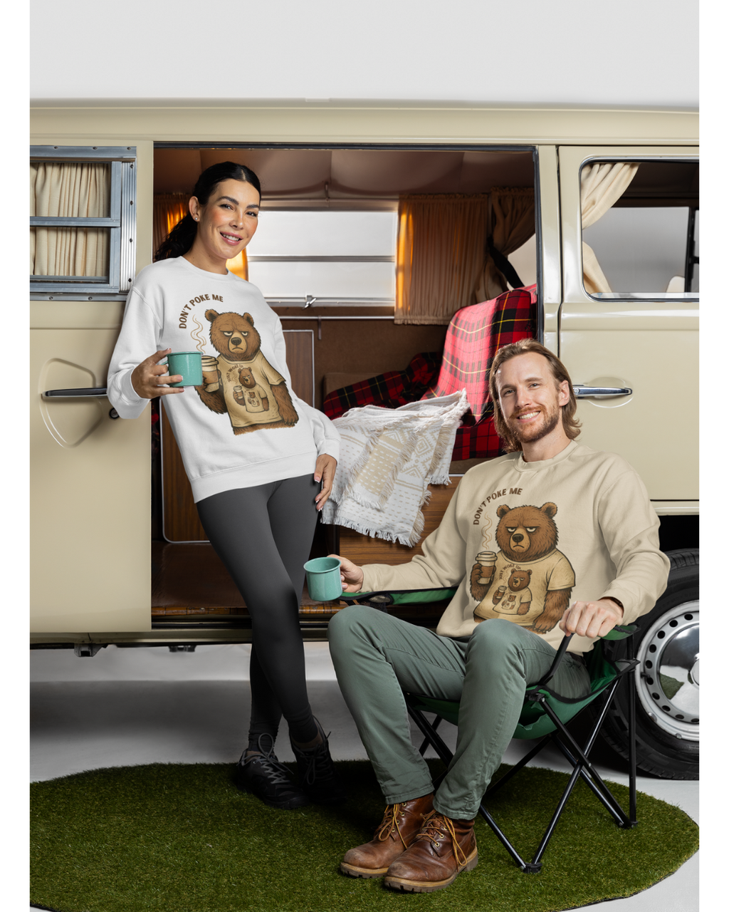 Kahve Seven Huysuz Ayı Sweatshirt