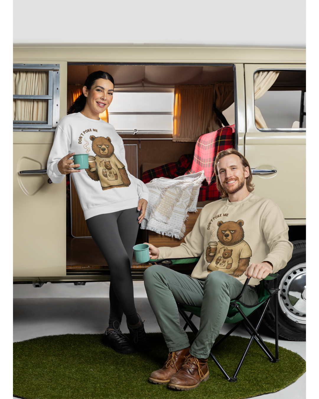 Kahve Seven Huysuz Ayı Sweatshirt