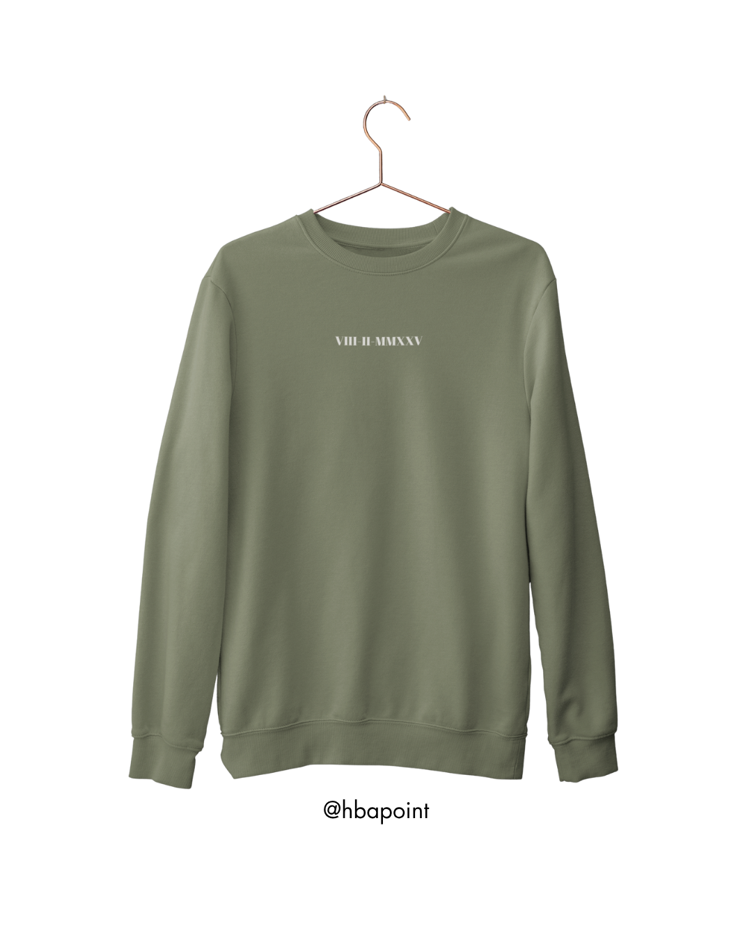 Özelleştirilebilir Romen Rakamlı Tarih Sweatshirt