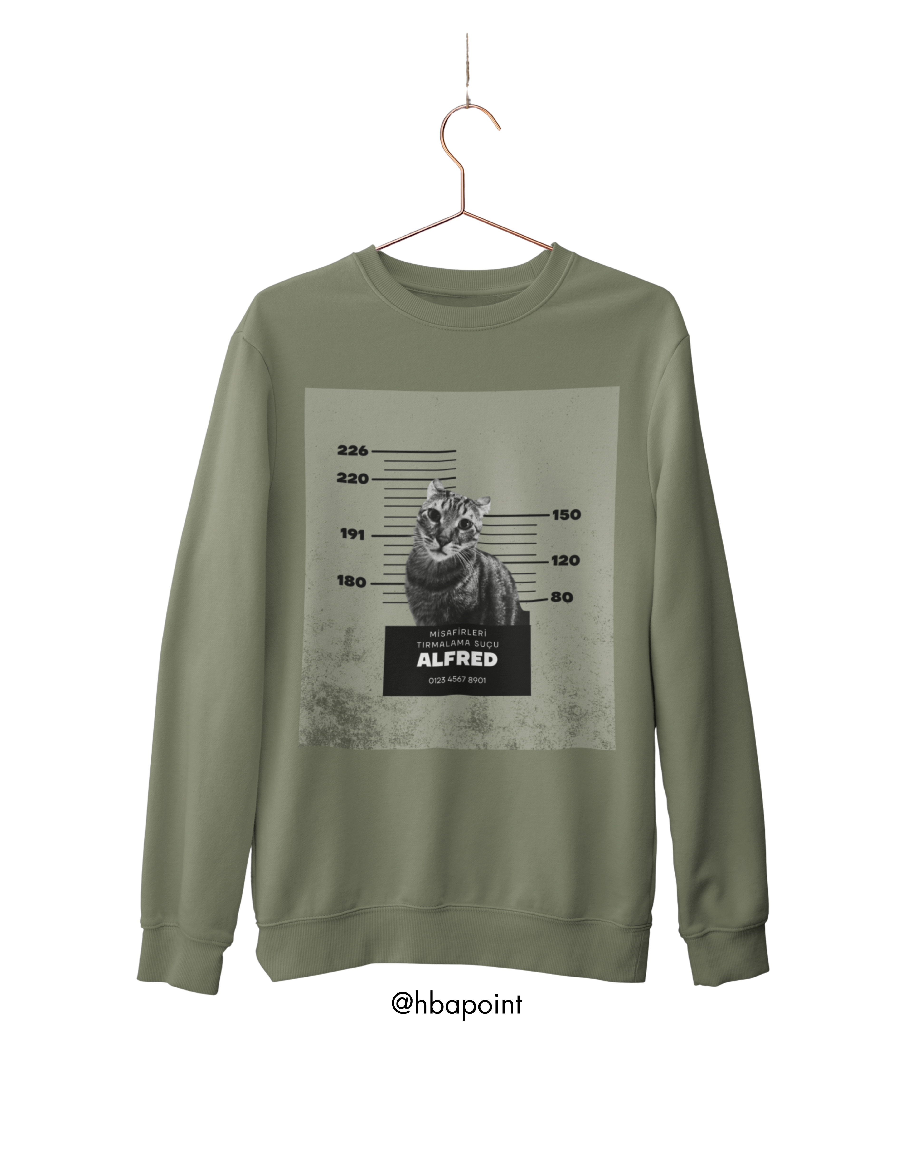 Özelleştirilebilir Evcil Hayvan Mugshot Sweatshirt