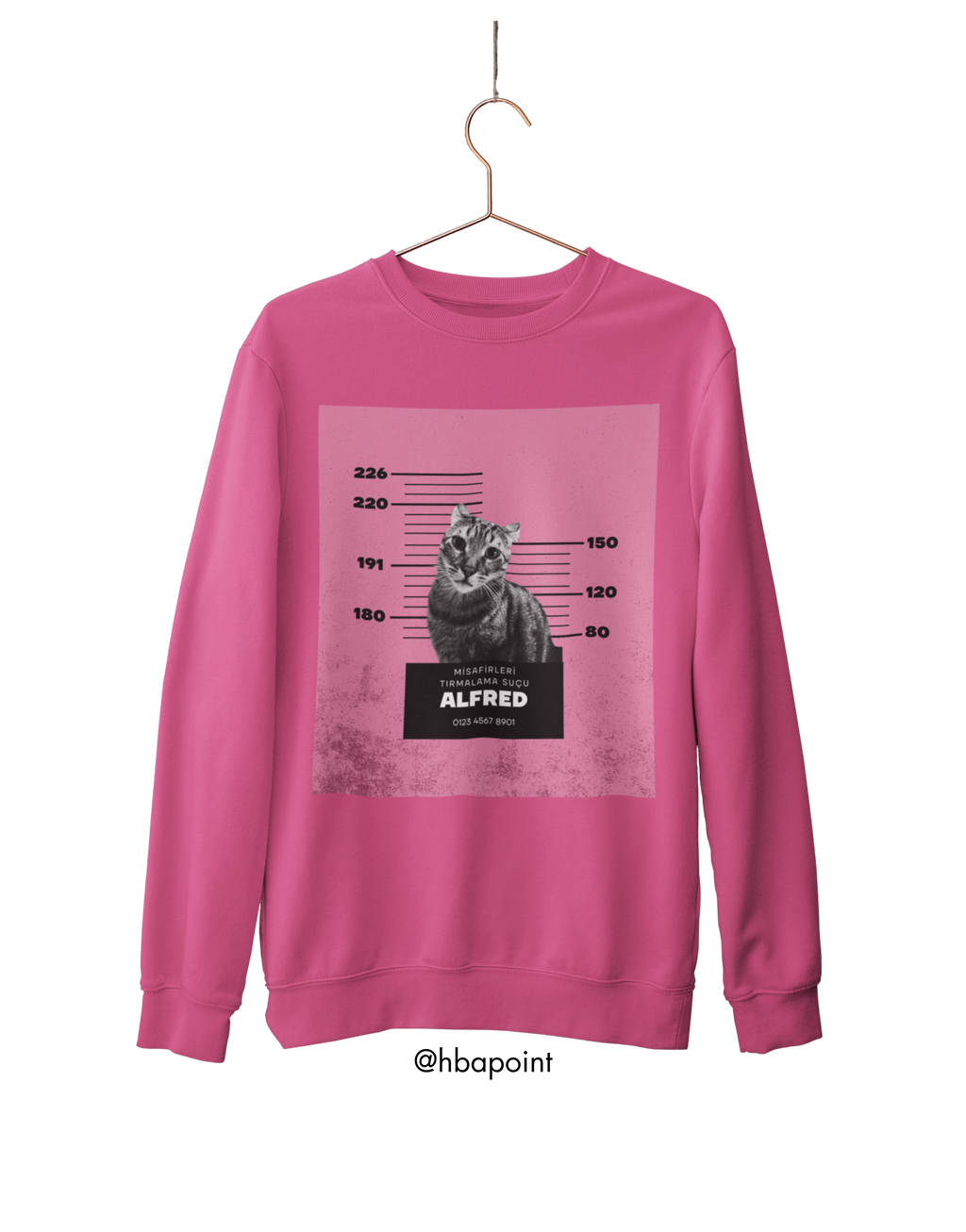 Özelleştirilebilir Evcil Hayvan Mugshot Sweatshirt