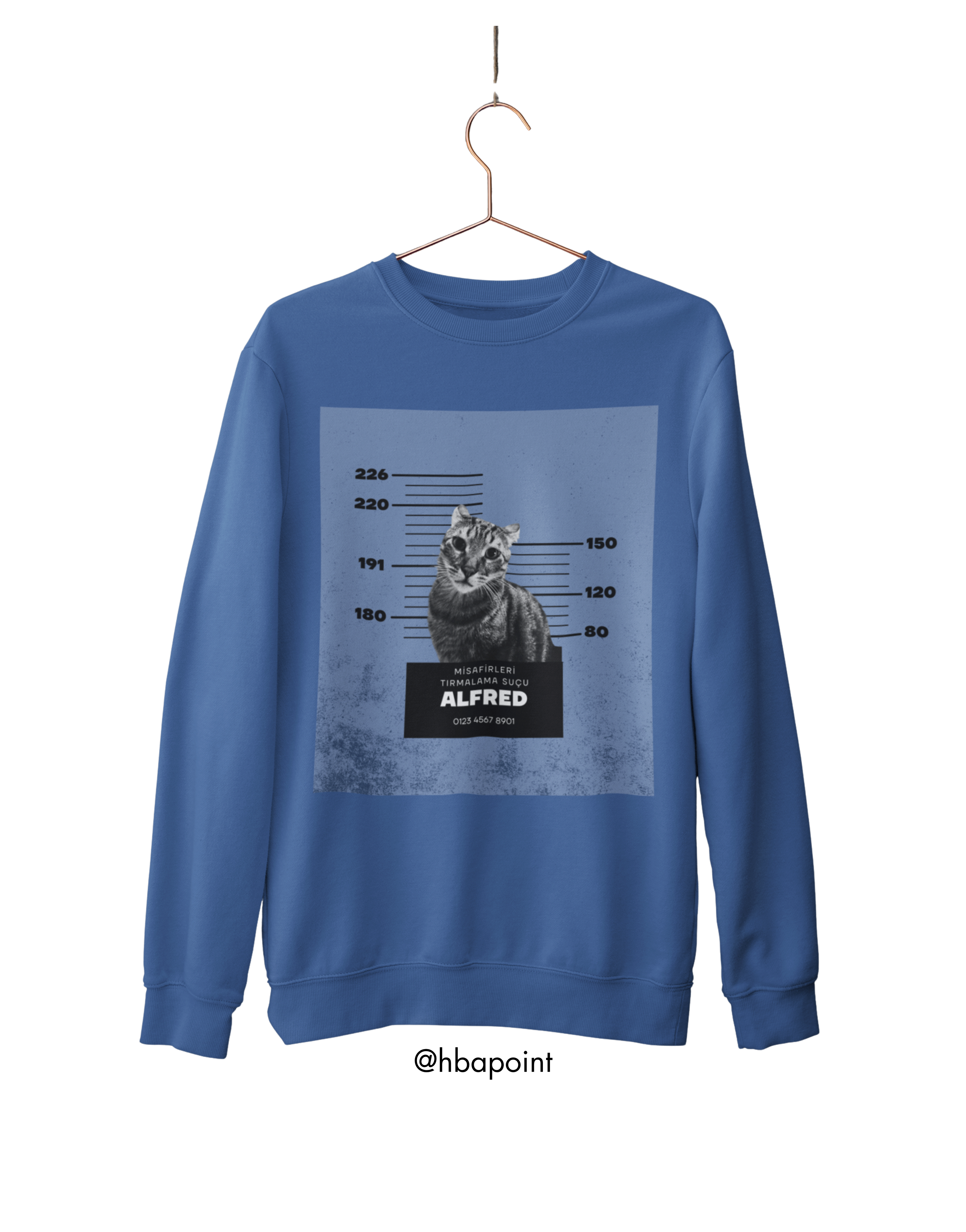 Özelleştirilebilir Evcil Hayvan Mugshot Sweatshirt