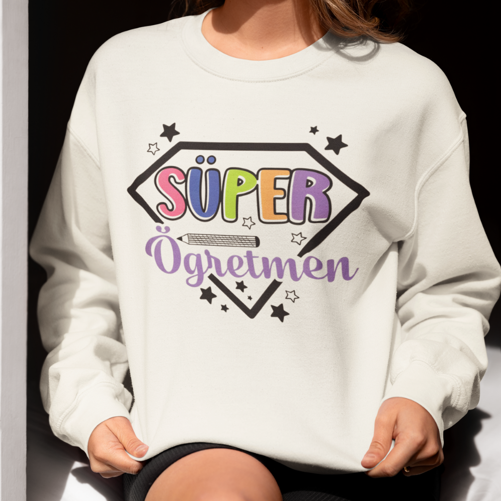 Süper Öğretmen Kadın Sweatshirt