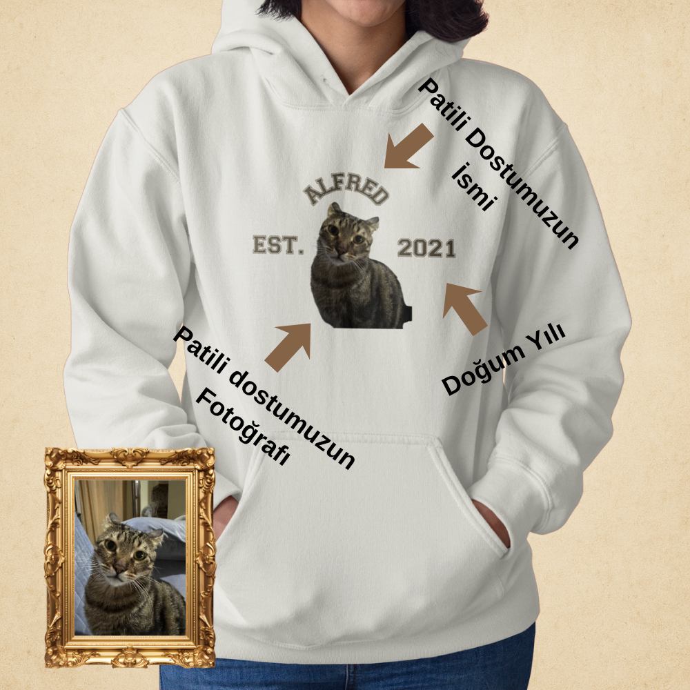 Özelleştirilebilir Evcil Hayvan Estimated Kadın Hoodie