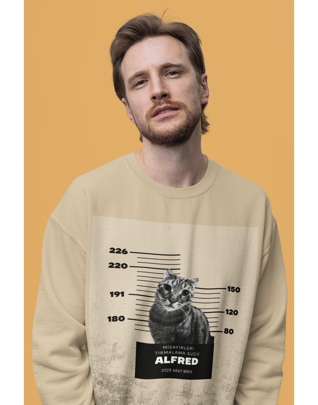Özelleştirilebilir Evcil Hayvan Mugshot Sweatshirt
