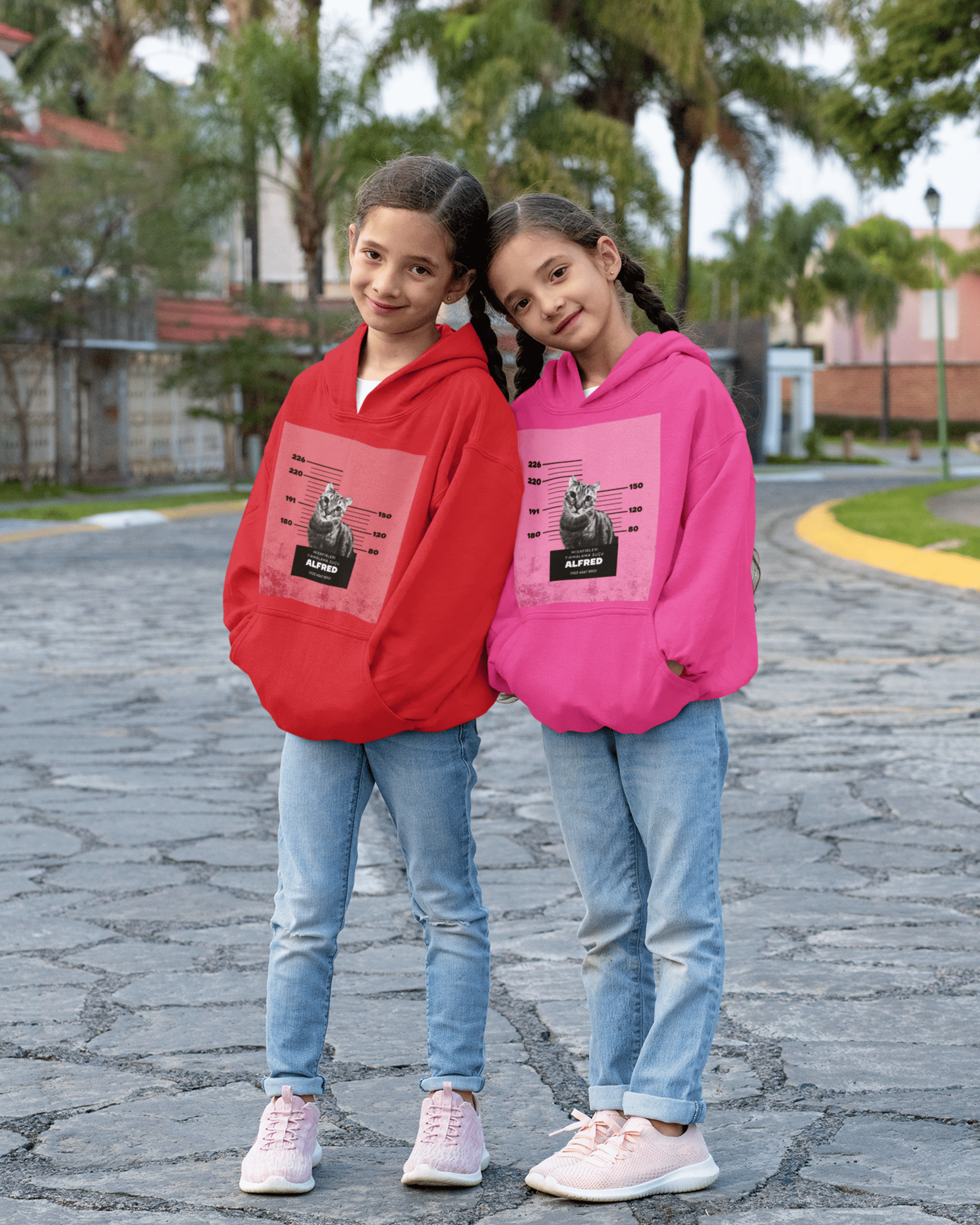 Özelleştirilebilir Evcil Hayvan Mugshot Çocuk Tişört/Sweatshirt/Hoodie