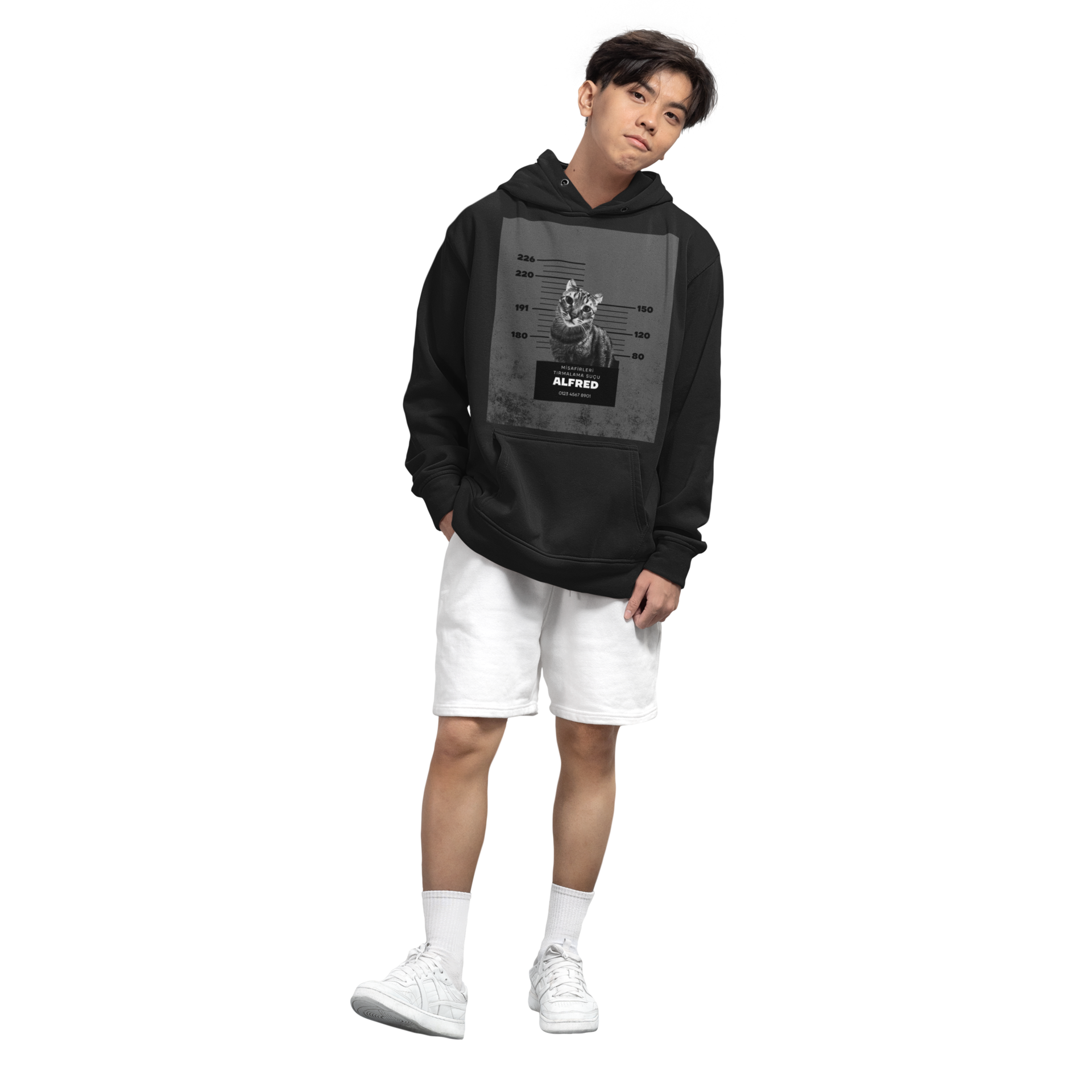 Özelleştirilebilir Evcil Hayvan Mugshot Hoodie