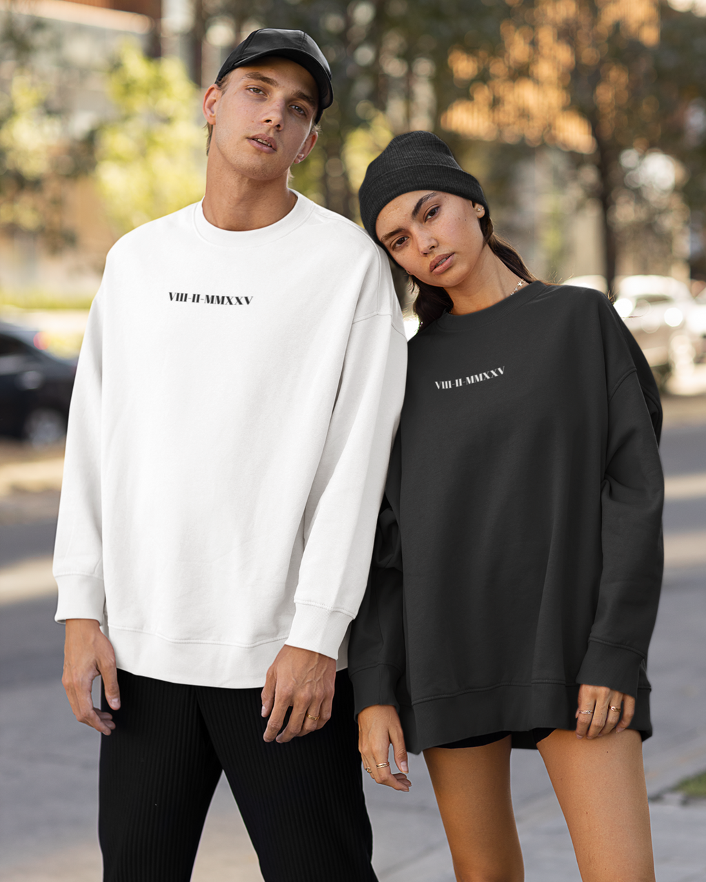 Özelleştirilebilir Romen Rakamlı Tarih Sweatshirt