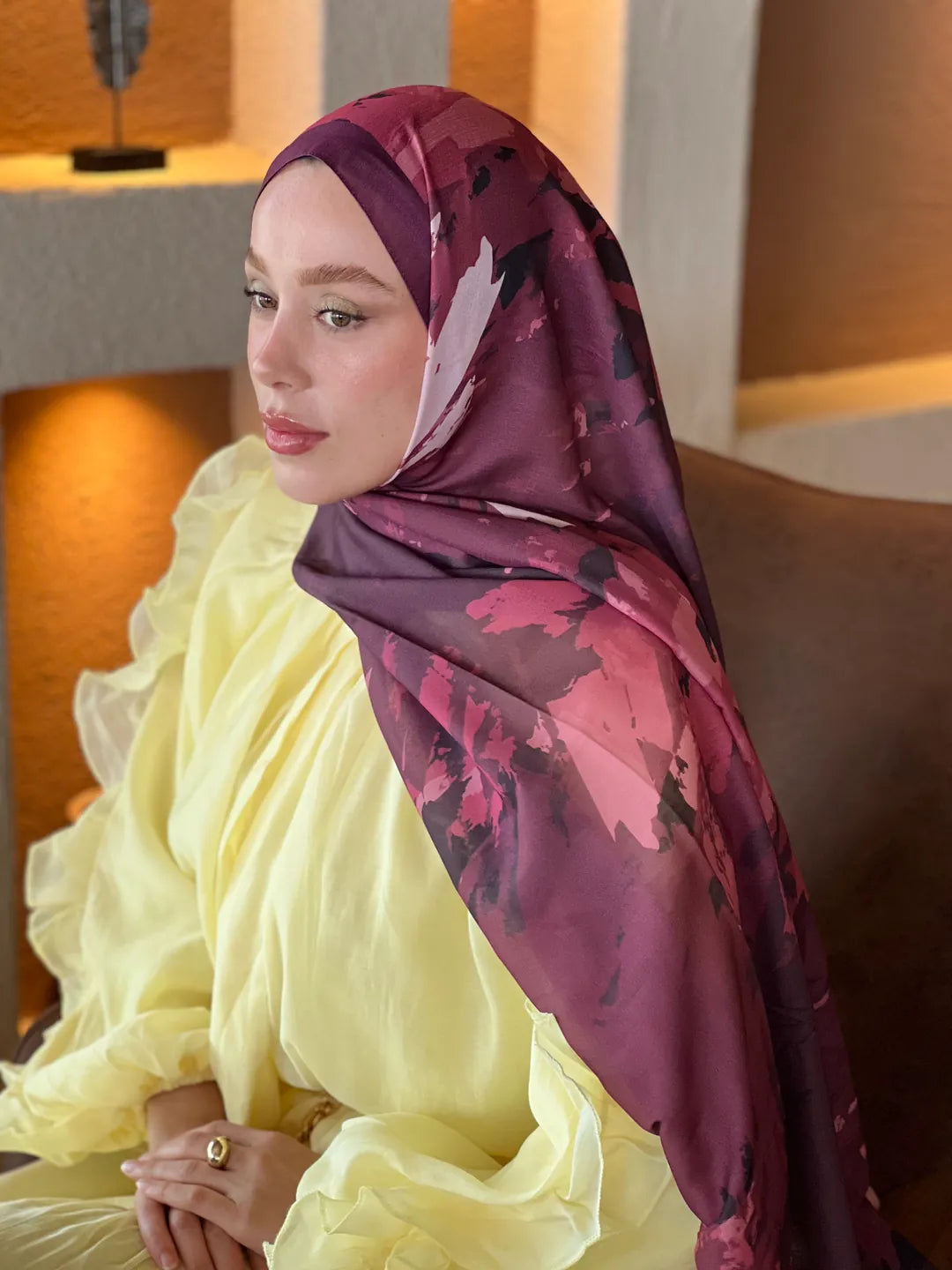 Okyanus Desen Lina Şal