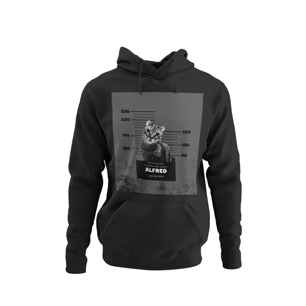 Özelleştirilebilir Evcil Hayvan Mugshot Hoodie