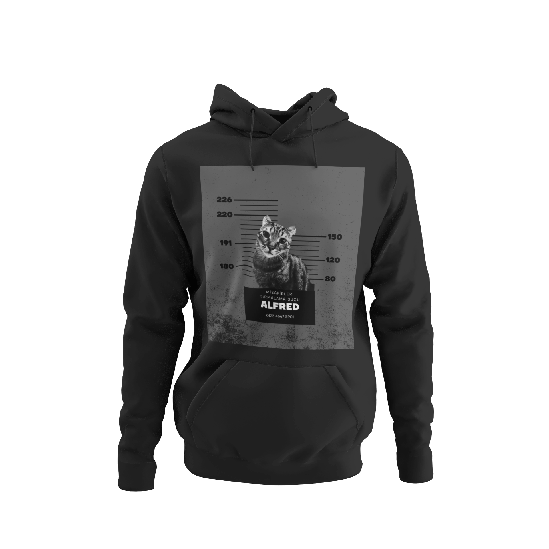 Özelleştirilebilir Evcil Hayvan Mugshot Hoodie