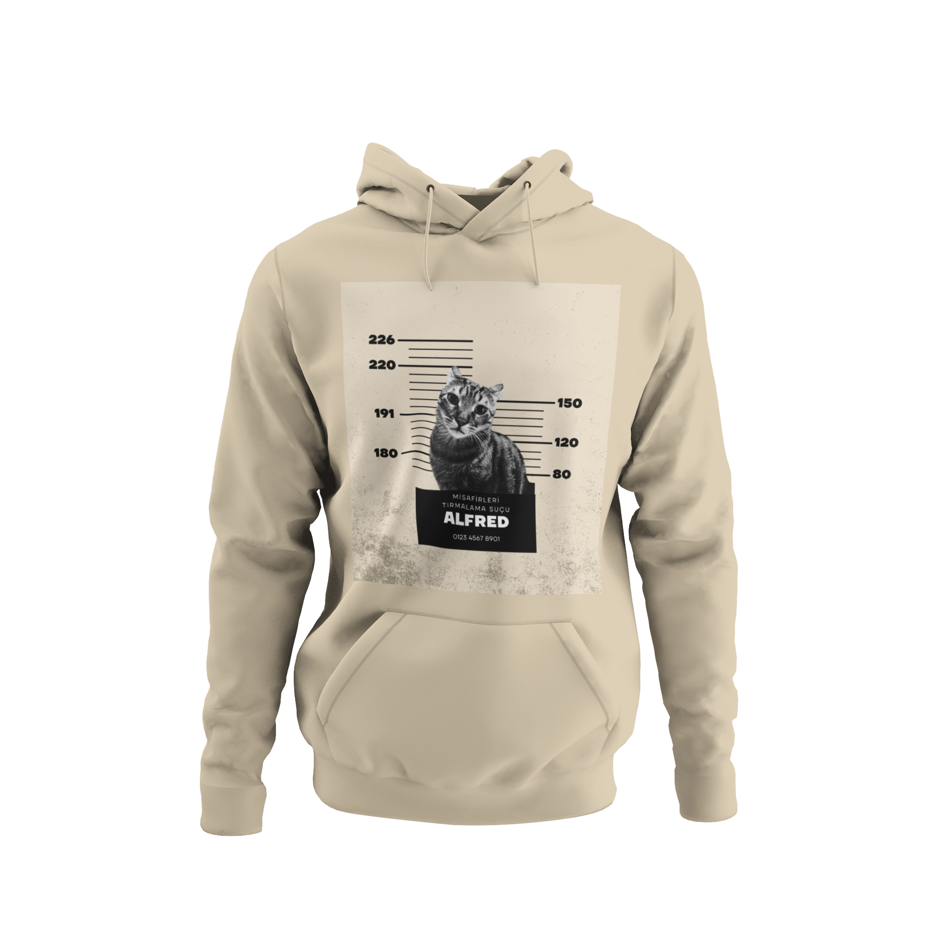 Özelleştirilebilir Evcil Hayvan Mugshot Hoodie