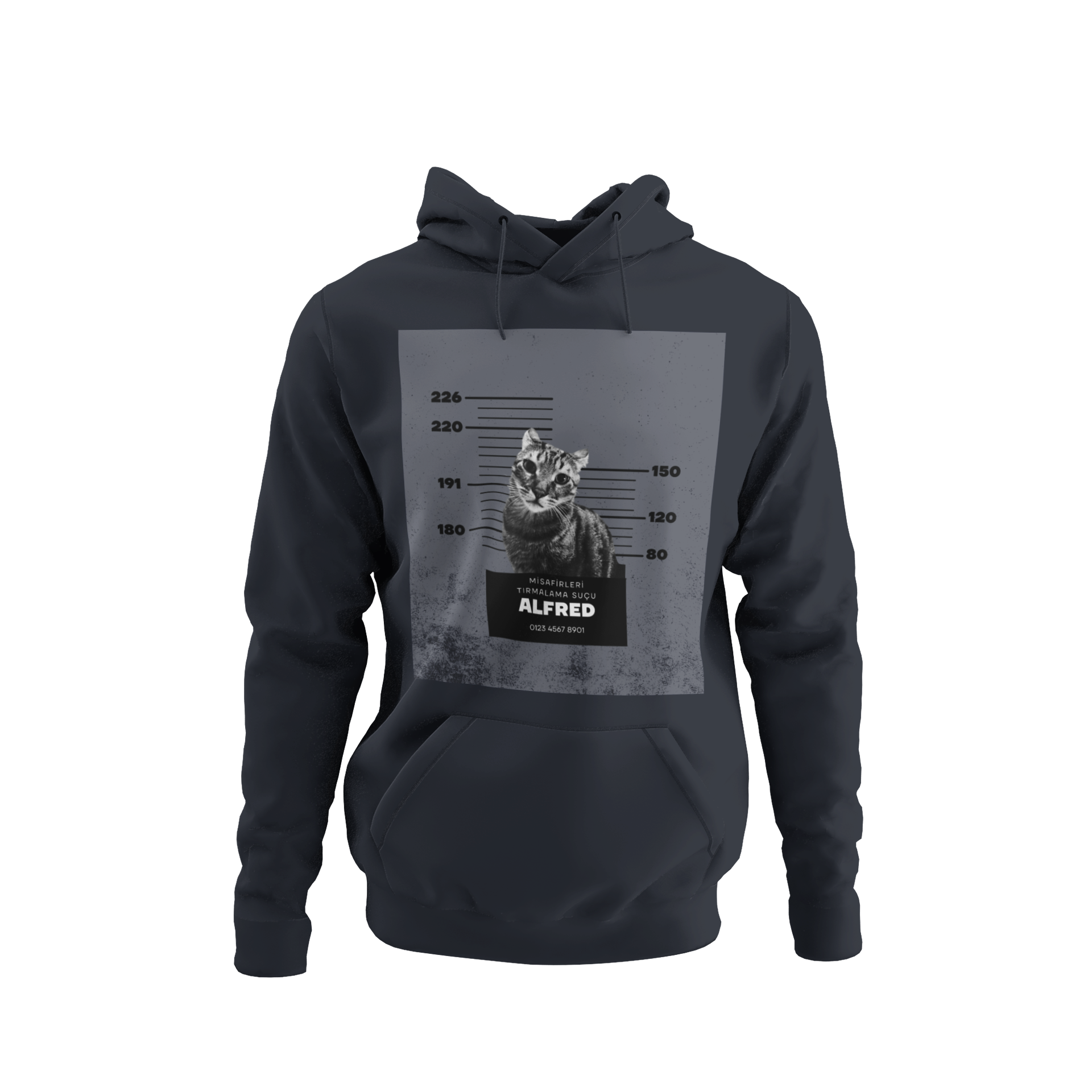 Özelleştirilebilir Evcil Hayvan Mugshot Hoodie