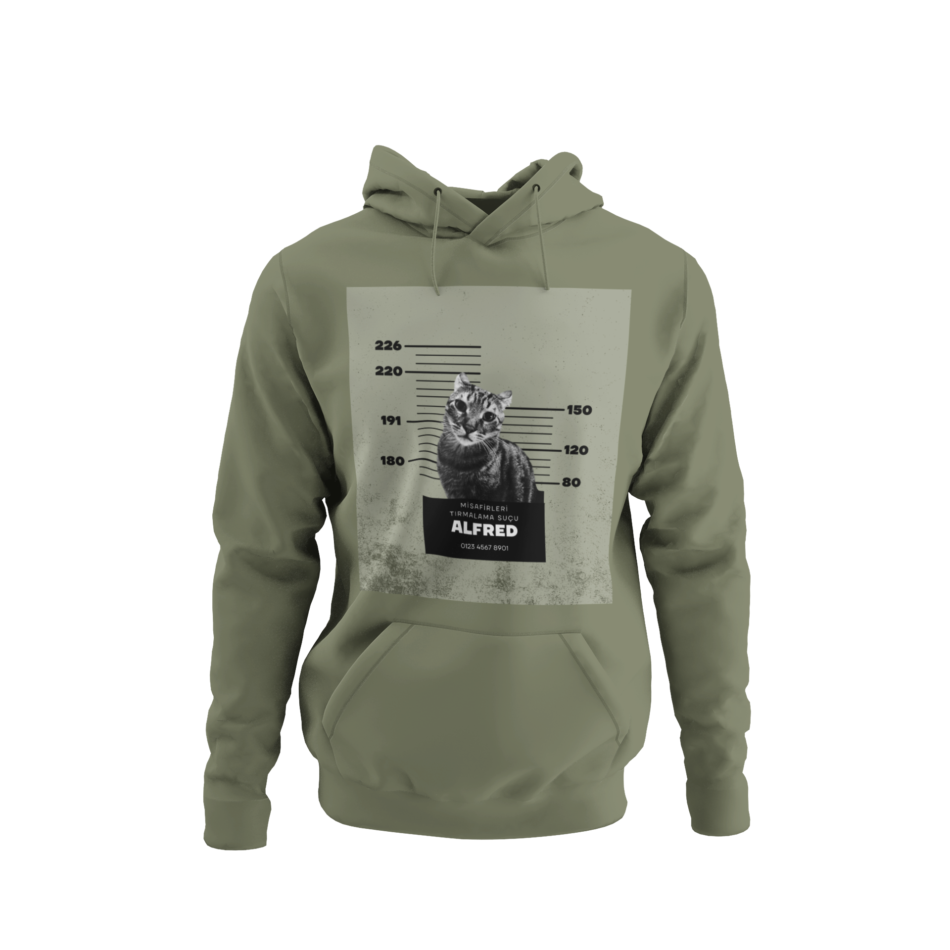Özelleştirilebilir Evcil Hayvan Mugshot Hoodie