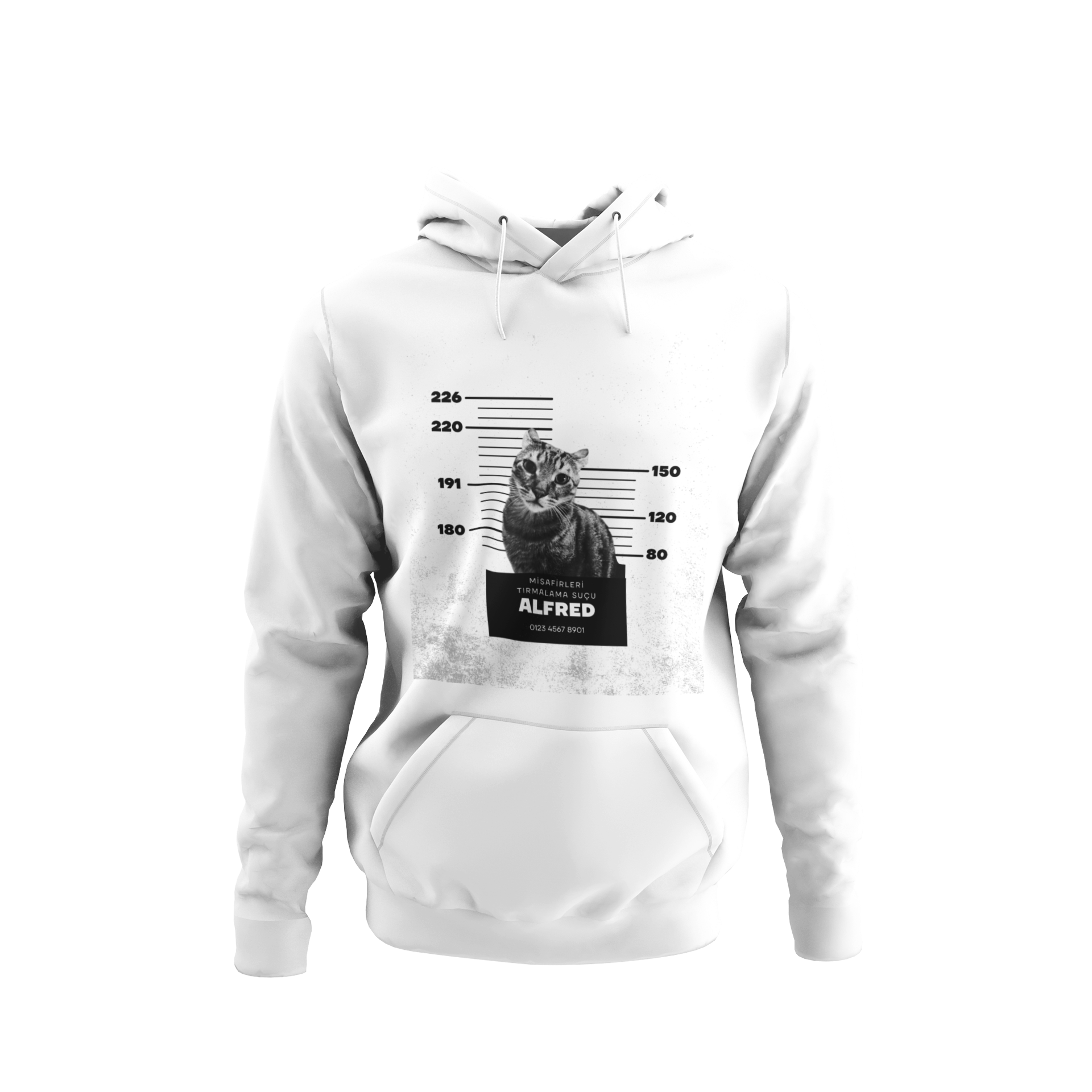 Özelleştirilebilir Evcil Hayvan Mugshot Hoodie