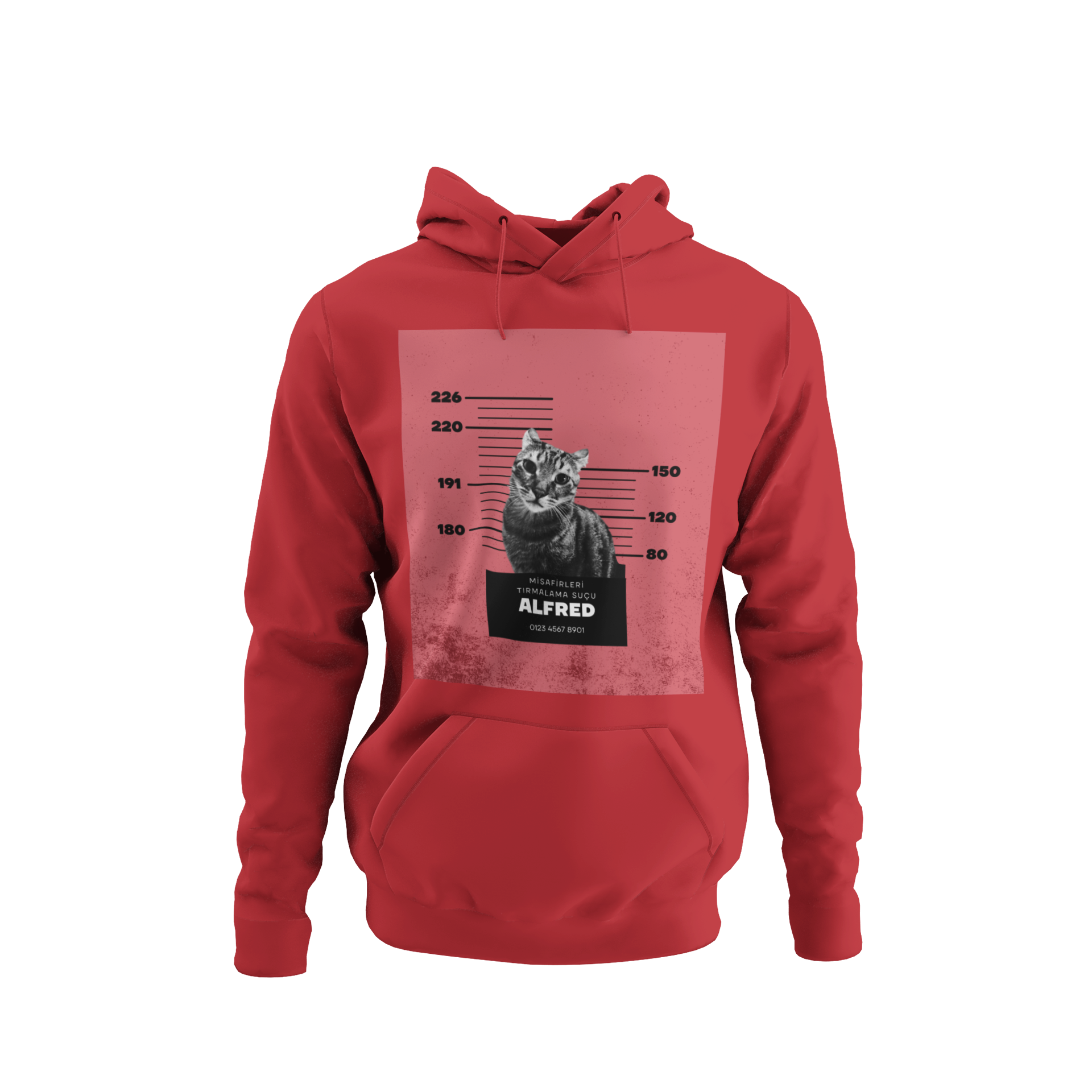 Özelleştirilebilir Evcil Hayvan Mugshot Hoodie