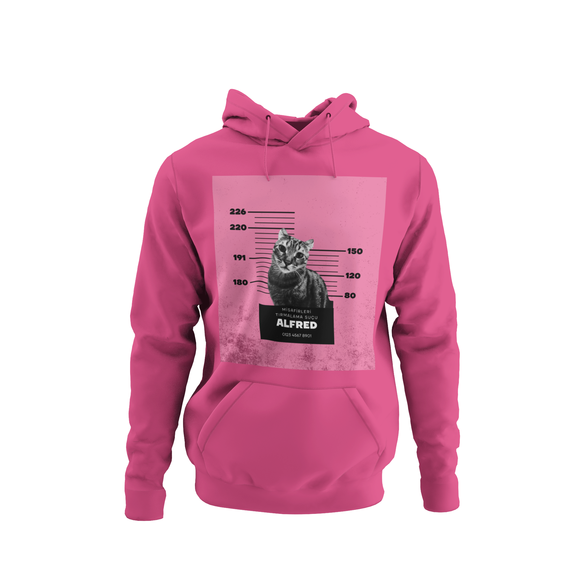 Özelleştirilebilir Evcil Hayvan Mugshot Hoodie